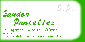 sandor pantelics business card